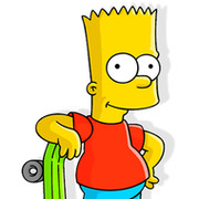 Bart Simpson on My World.